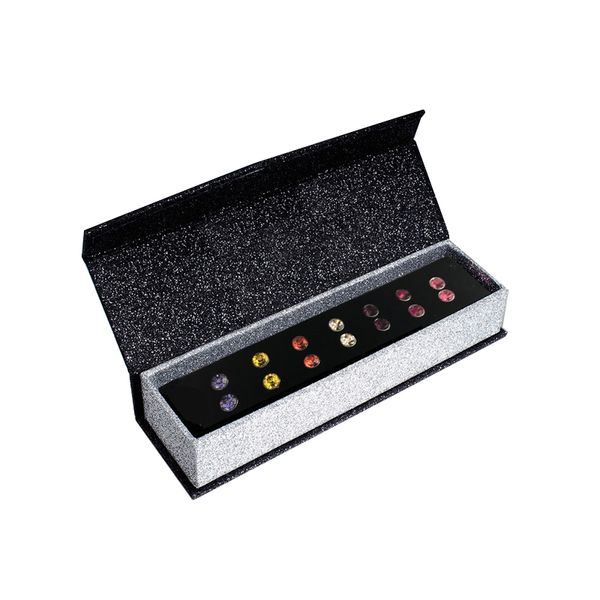 

new seven days not repeating week round stud earrings set for women made with swarovski elements crystal christmas jewellery gift, Golden;silver