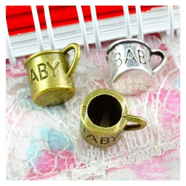 

50 шт. чашка очарование античная бронза античное серебро diy старинные ювелирные изделия аксессуары детские чашки подвески кубок подвески 9*, Bronze;silver