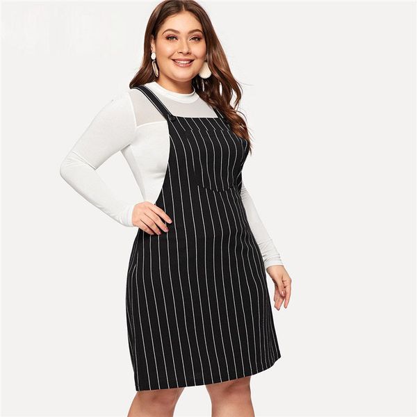 

womens clothing women dress plus size black striped straps mini dress women 2019 preppy style vintage dresses a line dresses, Black;gray