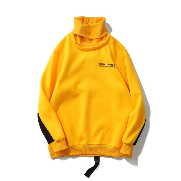 

high street chill printed fleece hoodies men hip hop casual sweatshirts streetwear men 2019 autumn fashion pullover harajuku, Black