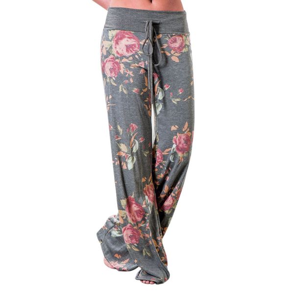 

loose print wide leg pants women breathable women sport pant pantacourt femme taille elastique gym running yoga athletic pant#yl, White;red