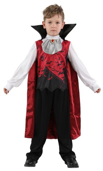 

children's halloween purim party role play dress vampire costumes children kids devil demon cosplays carnival, Black;red