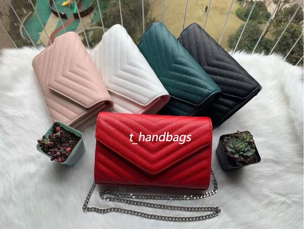 

fashion evening famous caviar leather designer messenger bag women cross body chain handbag satchel purse cosmetic bags