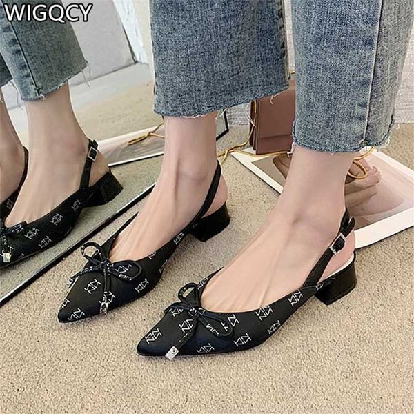 

2020 лето бью баотоу женские сандалии атласные остроконечные новые женские туфли пряжки сандалии мода высокий каблук zapatos de mujer d563, Black