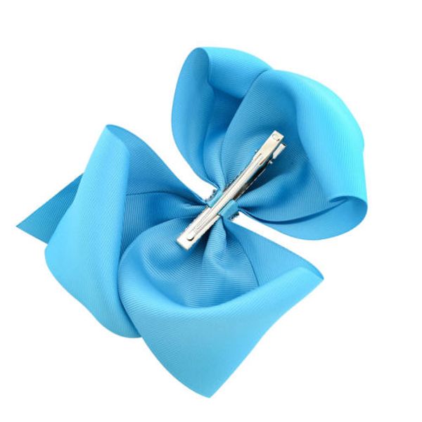 New JoJo Siwa 8 Inch Pure Color Hair Bow With Alligator Clip Girl Kids Bowknot