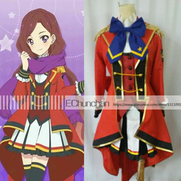 

японский аниме aikatsu звезды косплей kasumi yozora косплей костюм платье, Black;red