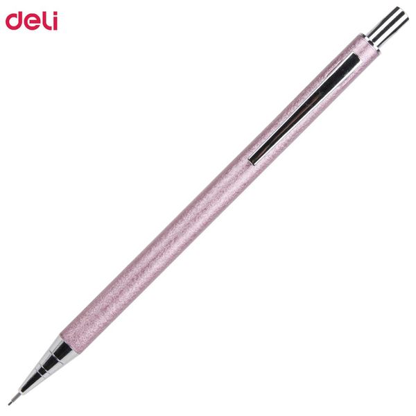 

deli luxury metal mechanical pencil 0.5mm 0.7mm fashion cute glitter automatic pencil for school office stationery kids gift, Blue;orange