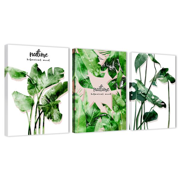 2019 Canvas Prints Wall Art Green Plants Leaves Pictures Paintings For Bedroom Home Decor Modern Decoration Stretched Framed Artworks From