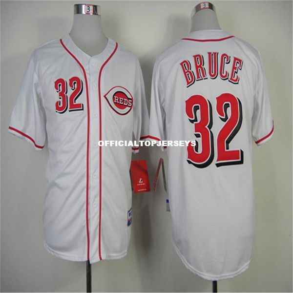 

2019 mens #32 jay bruce 100% stitched flexbase retro baseball jerseys color red white gray camo, Black;blue