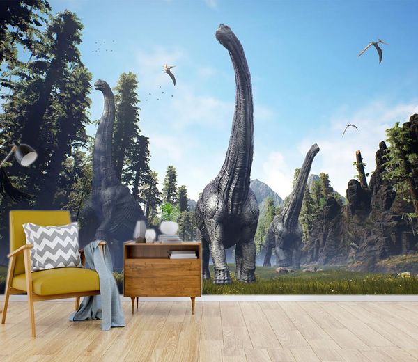 

self-adhesive] 3d giant dinosaur 39811 wall paper mural wall print decal murals