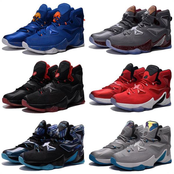 

дешевые новые мужские lebron 13 xiii баскетбол обувь детская обувь синий черный золотой bhm рождество пасха хэллоуин полеты кроссовки теннис, Black