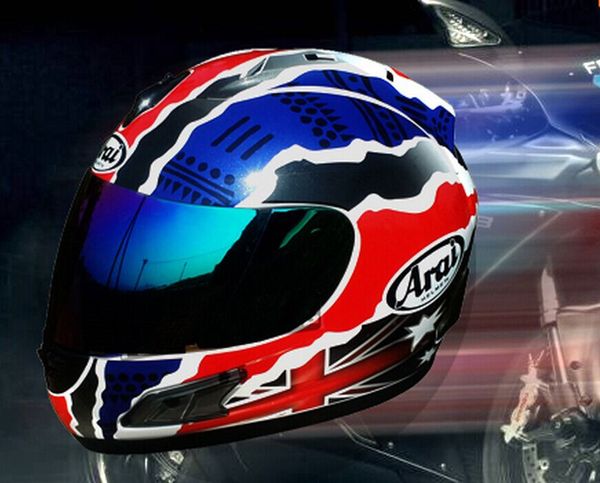 

arai blue and red special full face arai helmet motorcycle helmet for ing