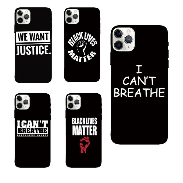 

for iphone 11 pro phone case xs max xr i can't breathe 7 8 x plus english black tpu soft cell phone cases