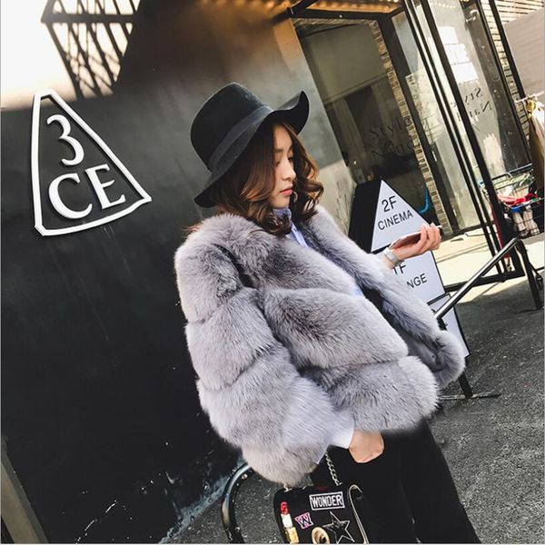 

fashion coats woman luxury faux warm women coat winter new women's faux fur coat plus size overcoat, Black