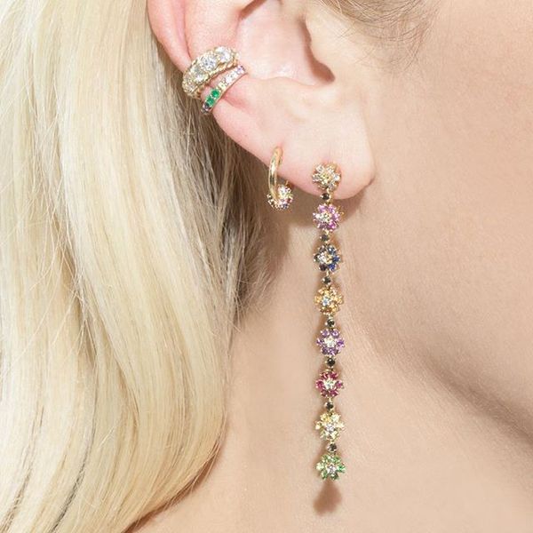 

2020 classic colorful cz circle hoop earring mini small hoops delicate minimal rainbow jewelry for female women fashion jewelry, Golden;silver