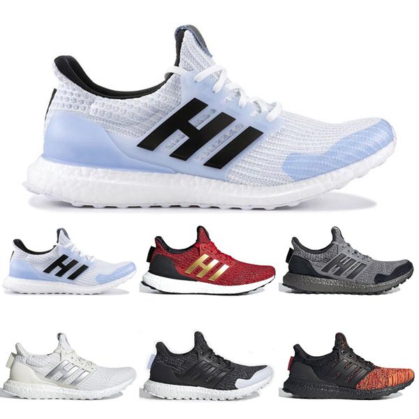 

adidas ultra boost 4.0 ub ultraboost game of thrones ультра кроссовки для мужчин женщин белый уокер хаус старк ланнистер мужские спортивные, White;red
