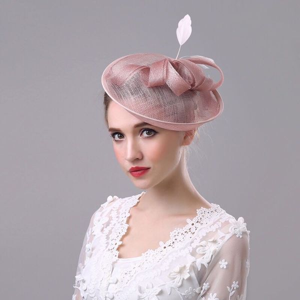

2019 women wedding hats chic flower feather bridal party gifts headpiece bridal hat and fascinators