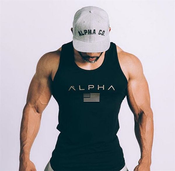 

sleeveless gym t shirt men running shirt summer vest cotton breathable mens tank gym workout fitness t-shirt sport, Black;blue