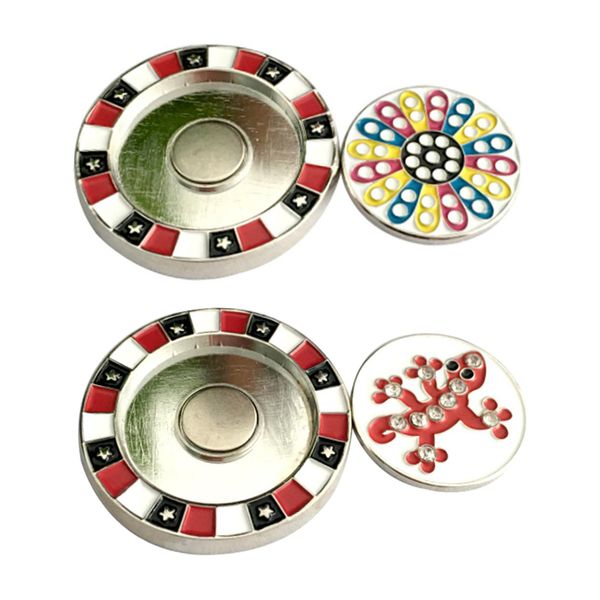 

2pcs solid hat clips ball marker anti rust cap