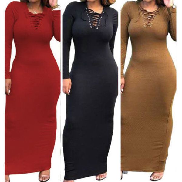 

new women lady bodycon long sleeve knitted maxi cute dress knitwear, Black;gray