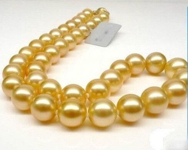 

women's gift 17-inch natural brooch 10-11mm gold south sea pearl necklace, Silver
