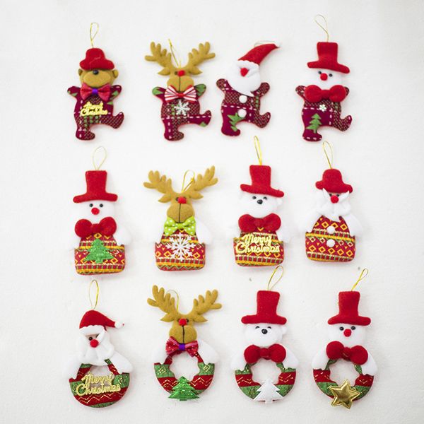 

рождество повесить украшения снеговика лося висячие украшения подарок игрушка санта-клауса куклы повесить украшения случайный