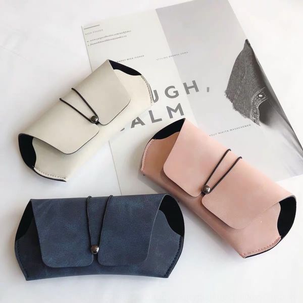 

three-layer leather soft bag sun case glasses case box east gate simple glasses bag high-grade leather box