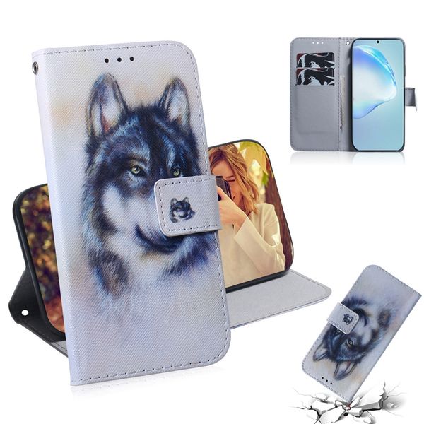 

Wallet чехол для Samsung S20 Ультра A51 A71 A20S A10S Iphone 11 Pro MAX аминальные Flower Leather Lion Panda Собака Волк Тигр Сова Slot ID Обложка книги