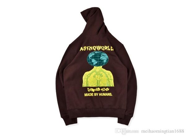 

new travis scott cactus jack astroworld pullover hoodies hip hop women men thick washed do old astroworld sweatshirts hoodie, Black