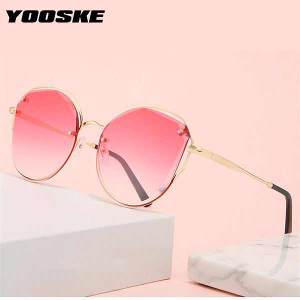

yooske irregular lens sunglasses women fashion brand female luxuy sun glasses metal frame vintage eyeglasses uv400, White;black