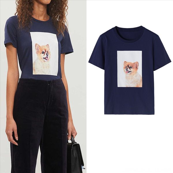 

2020 women's cute pet puppy printed short-sleeved mfpts00214 2020 women's cute pet puppy printed short-sleeved cotton mfpts00214 t, White