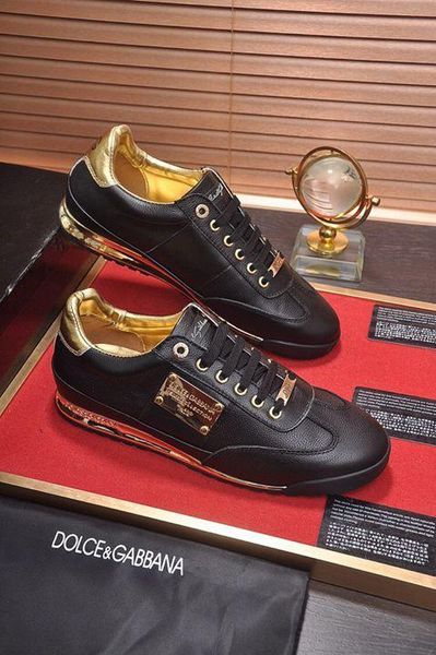 

2019 designer mens luxury shoes trainers sneakers dolce&gabbana dolcegabbana dg 38-45 1133-2, Black