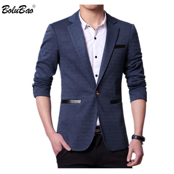 

bolubao brand men blazer suit coat 2019 spring autumn male business suit blaser men's casual jacket blazer coat, White;black