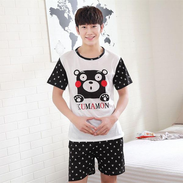 

missky men women lovers pajamas sets soft summer smooth milk silk fashion casual home wear set female sleep wear, Black;brown