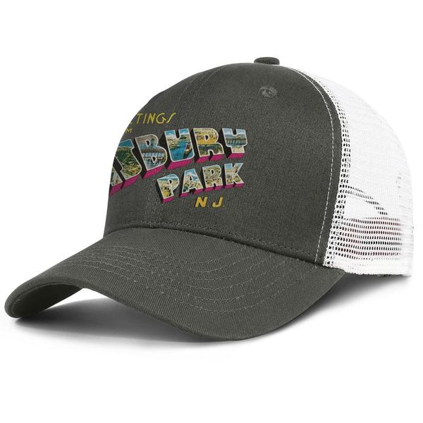 

bruce springsteen greetings asbury park army_green mens and women trucker cap ball design designer running hats, Blue;gray