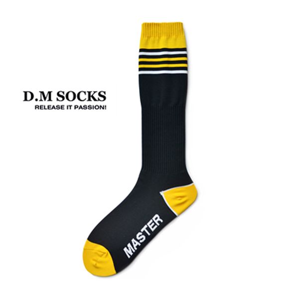 

men's socks nylon striped tall socks, Black