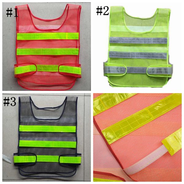 

traffic cleaning highways sanitation reflective safety clothing breathable mesh high visibility reflective warning clothes vest zza293, Black;red