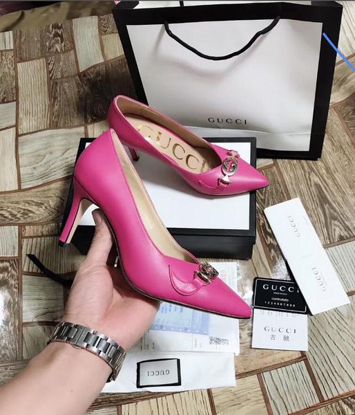 

brand new ultra red, 5cm party shoes, thin heels for women, plus size customization, size 34-41, model:2305386, Black