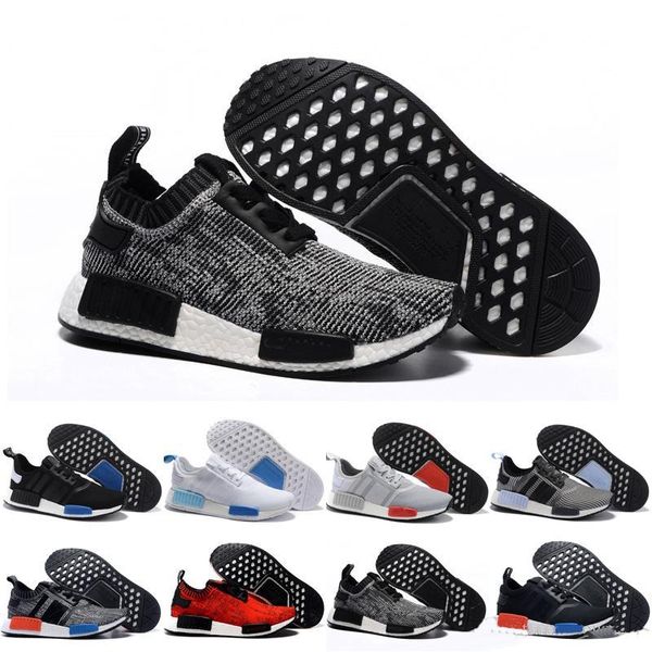 

2019 black white red men women running shoes nmd r1 primeknit japan triple og pink runner breathable sports shoe trainer fashion sneakers