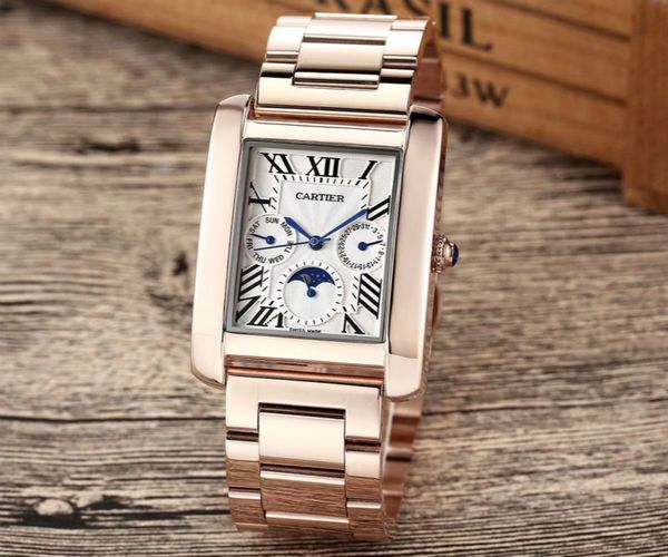 

new 304 watches stainless steel high-quality business watch men's womens luxury watch brand quartz wristwatches sports male chronograph, Slivery;brown
