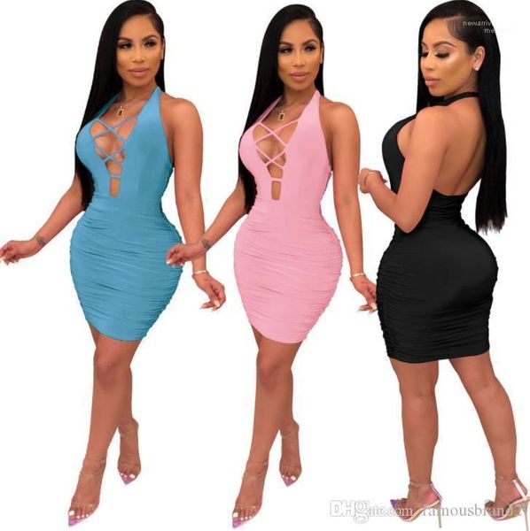 

bandage backless bodycon dresses sheath women club evening dress v-neck, Black;gray