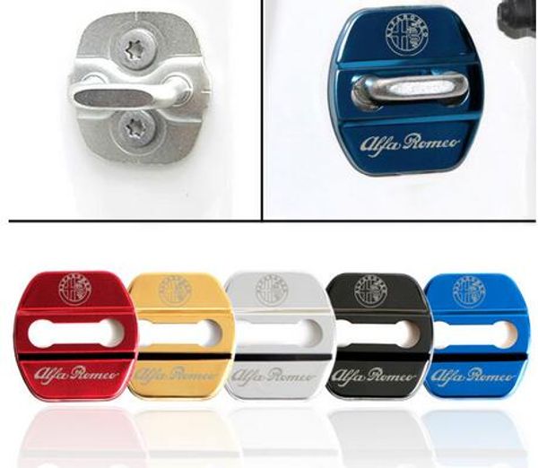 

auto car styling door lock cover case for alfa romeo giulietta stelvio emblems buckle car-styling