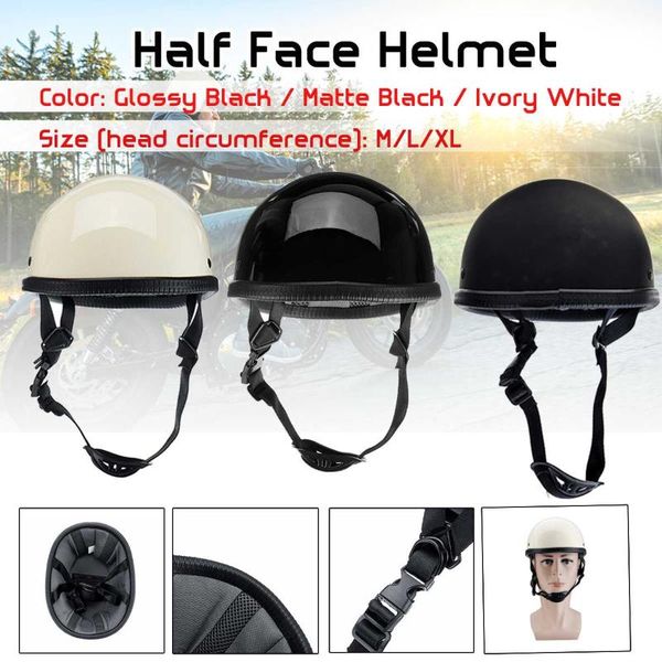 

dot motorcycle german style half face helmet motocross chopper biker m/l/xl