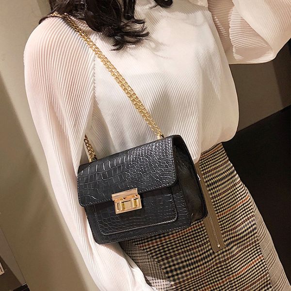

women messenger bag fashion small solid color retro shoulder bag flip chain handbags women crossbody femininas bolsa #ng