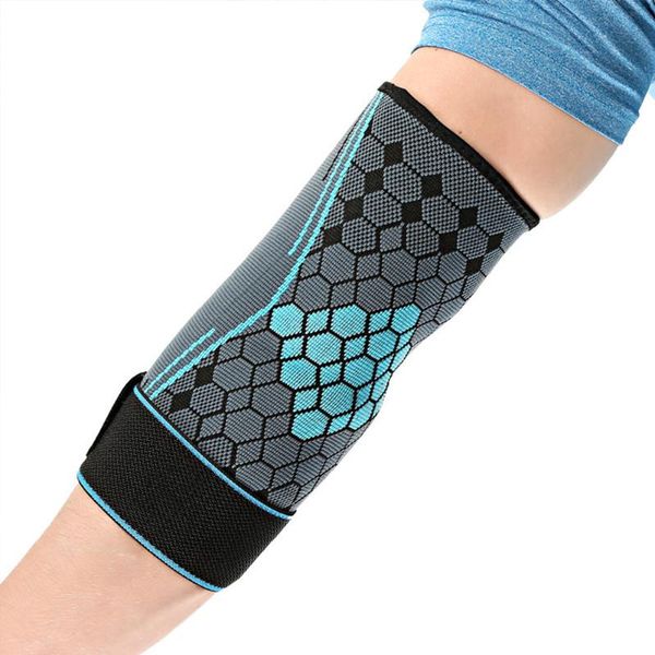 

1pc elbow support elastic gym sport elbow protective pad absorb sweat sport basketball arm sleeve brace, Black;gray