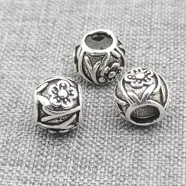 

other 5pcs of 925 sterling silver flwoer beads 4mm hole for bracelet necklace