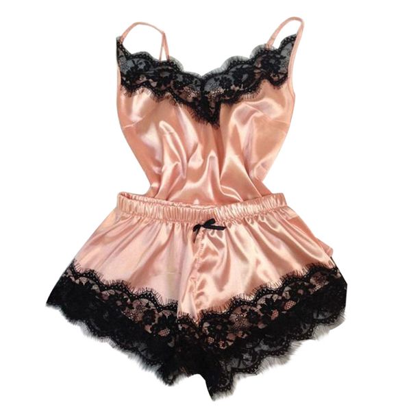 

lingerie porno babydoll erotic sleepwear women underwear bow lace dress fashion temptation satin nightdress suit #3, Black;red