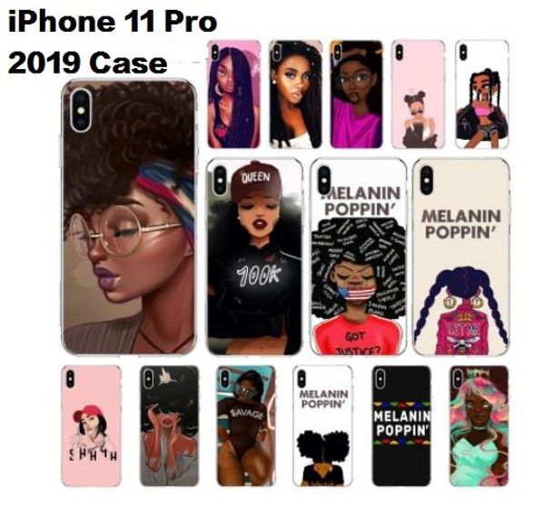 

luxury designer melanin poppin black girl custom p soft clear tpu phone case for iphone 11 pro xi 2019 x xs max 6 6s 7 7plus 8 8 plus xr