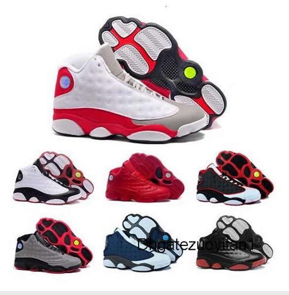 

new 13 xiii basketball shoes men women bred flints grey toe he got game hologram barons sport sneakers training shoes