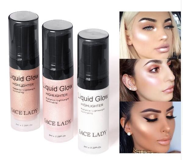 

Лицо Highlighter крем Жидкое осветитель Макияж Shimmer Glow Kit Макияж лица скрасить Shine Марка